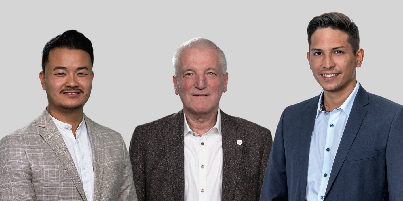Das Team des Finanzhaus Oberland: Dennis Halim, Helmut Pitzer und Kenneth Pitzer